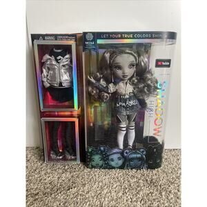 Rainbow High Shadow High NICOLE STEEL Fashion Doll 2 Outfits Series 1 Gray New